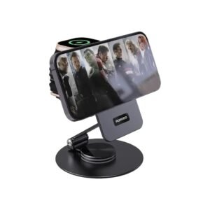 PORODO WIRELESS CHARGING ROTATING STAND PD-FWCH035-BK