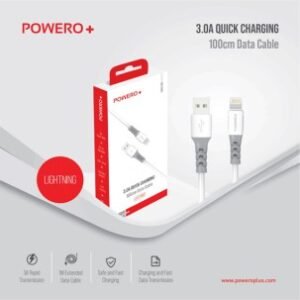 POWERO+ FINE+ SERIES USB TO LIGHTNING CABLE WHITE PR-C3166L