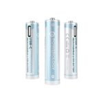 POWEROLOGY USB C RECHARGEABLE LITHIUM BATTERY AAA WHITE 4PC PACK PAAAV2RBT