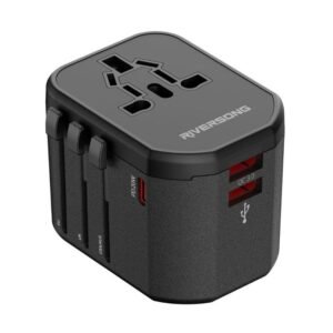 RIVERSONG TRAVELKUB 20W UNIVERSAL TRAVEL ADAPTER BLACK AD108