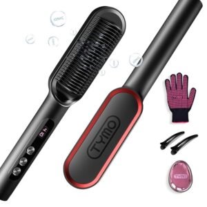 TYMO RING PLUS IONIC HAIR STRAIGHTENING COMB BLACK HC103