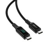 ACEFAST ACEWIRE PRO USB C TO USB C 100W ZINC ALLOY ZINC ALLOY DIGITAL DISPLAY BRAIDED CHARGING DATA CABLE 2MC6-03