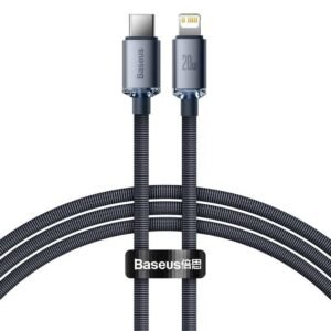 BASEUS FAST CHARGING DATA TYPE C TO IP 20W 1.2M CAJY000201 BLACK