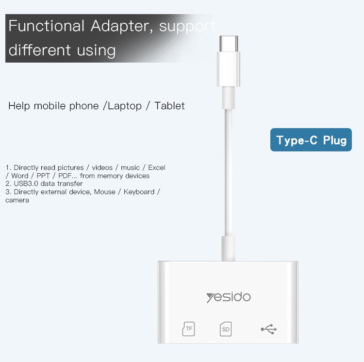 YESIDO OTG ADAPTER GS16 - Image 2