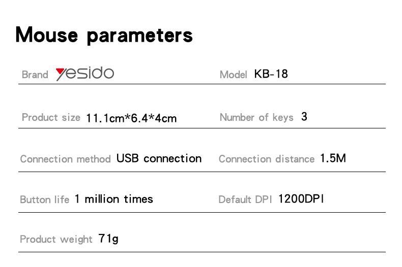 YESIDO WIRED COMBINATION KEYBOARD & MOUSE KB18 - Image 8