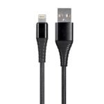 LAPWINGS 18W LIGHTNING CABLE POWER KIT NYLON BRAIDED 1M BLACK HCT 114