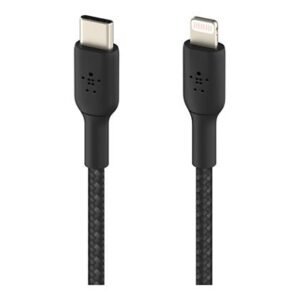 LAPWINGS 20W TYPE C TO LIGHTNING CABLE NYLON BRAIDED 1.2M BLACK WCL2423