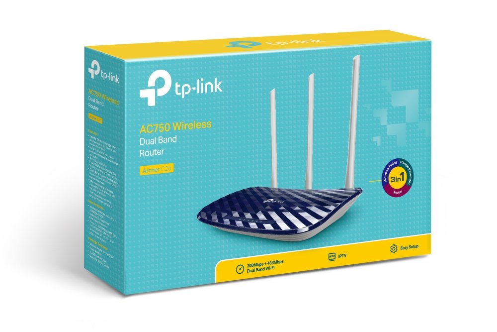 TP-LINK AC750 DUAL BAND WIRELESS ROUTER ARCHER C20 - Image 2