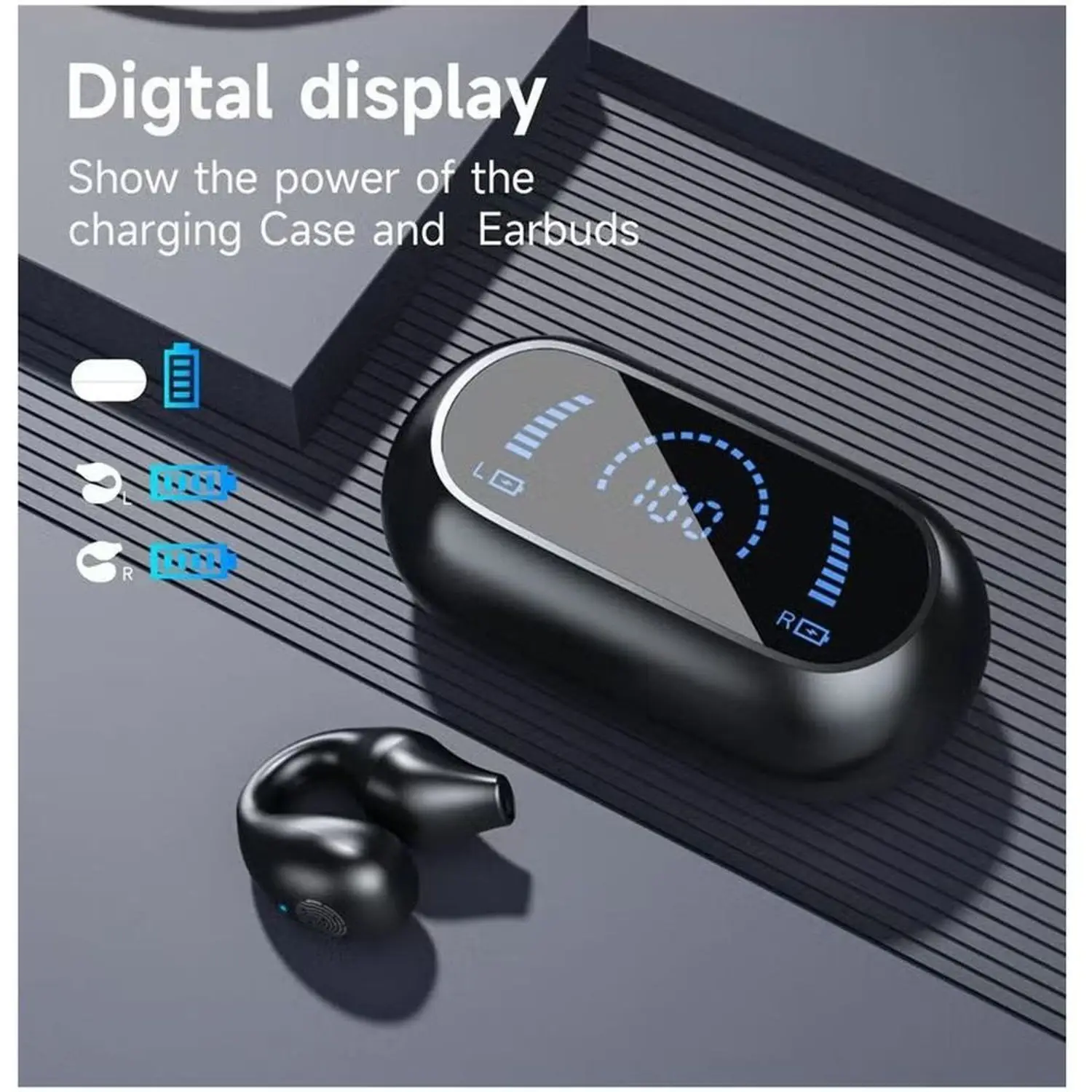 SWISS MILITARY WIRELESS EARBUDS BLACK DELTA SM-TWS-DELTA4-BLK - Image 5