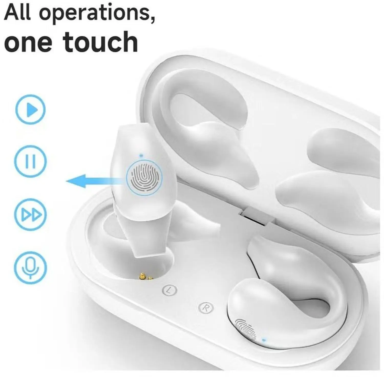 SWISS MILITARY WIRELESS EARBUDS WHITE SM-TWS-DELTA4-WHI - Image 4