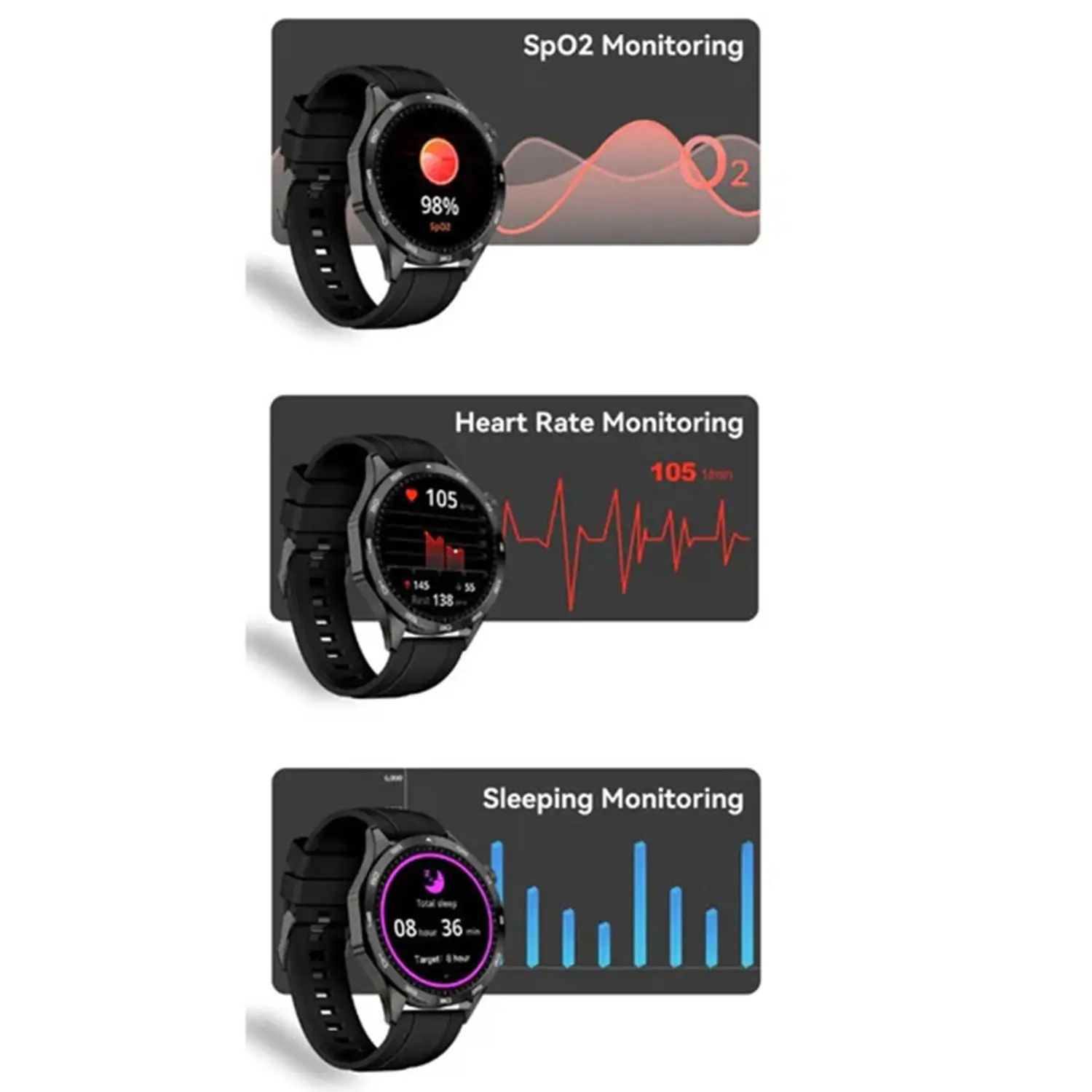 TELUX NEO SMART WATCH BLACK AM24 - Image 6