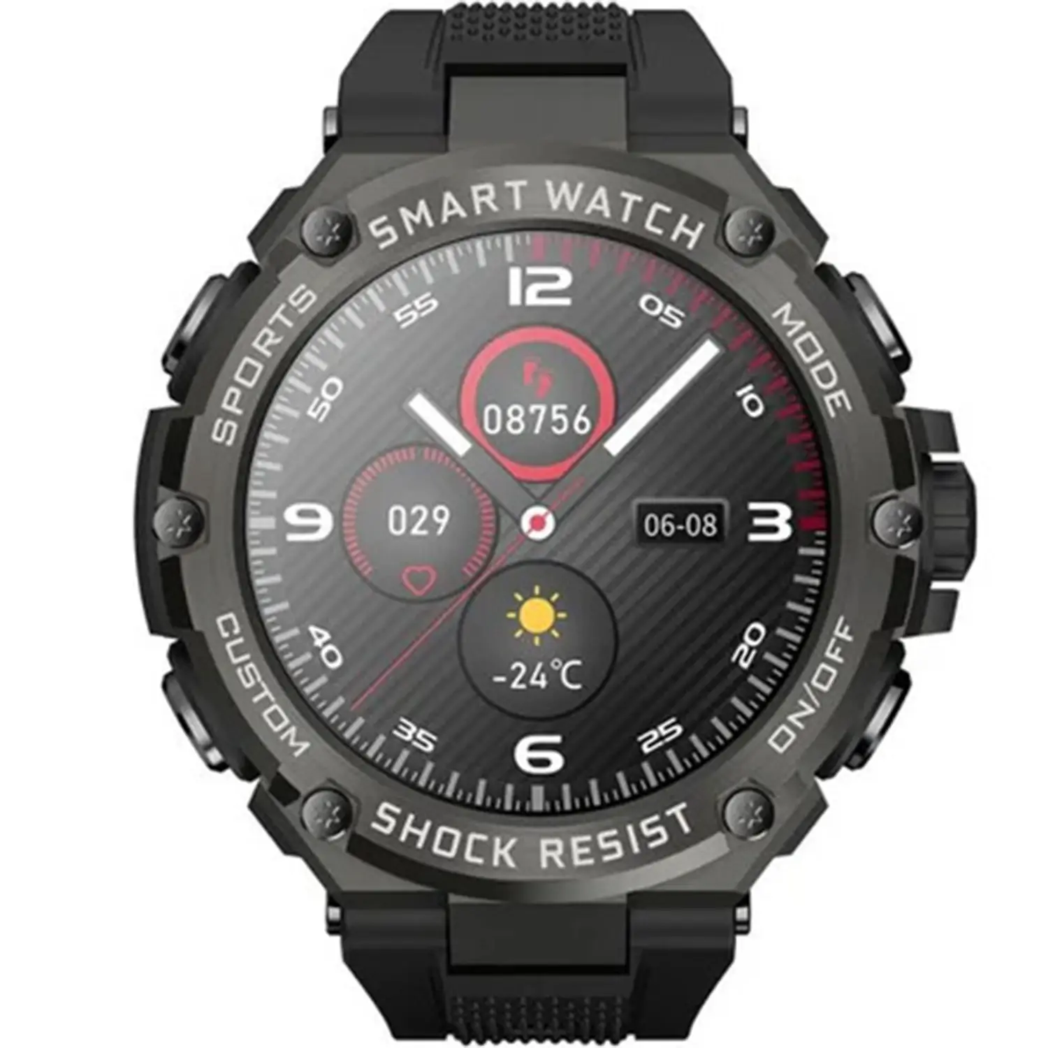 TELUX POWER FIT SMART WATCH BLACK Y2682 - Image 2