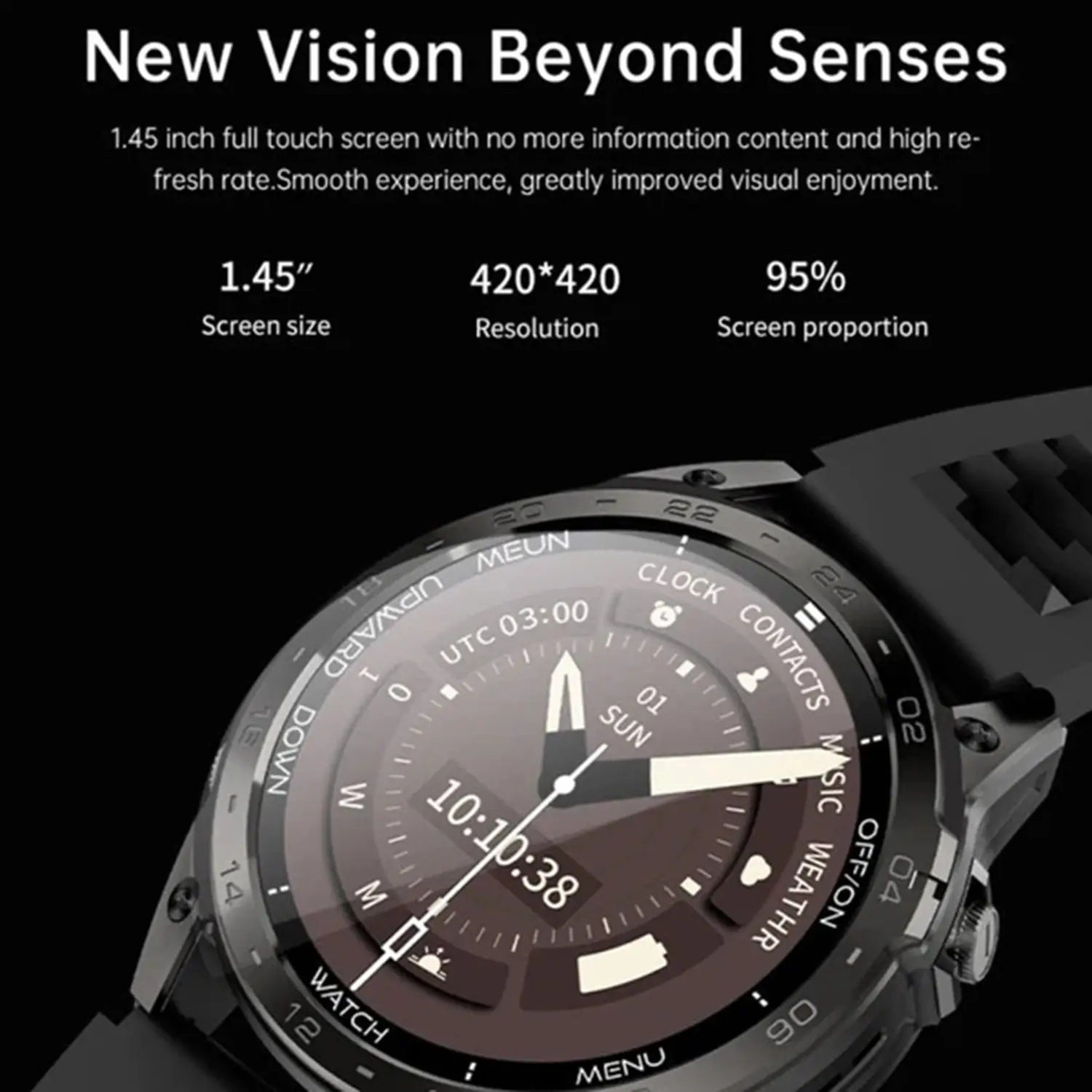 TELUX SPORTX SMART WATCH BLACK Y2680 - Image 3