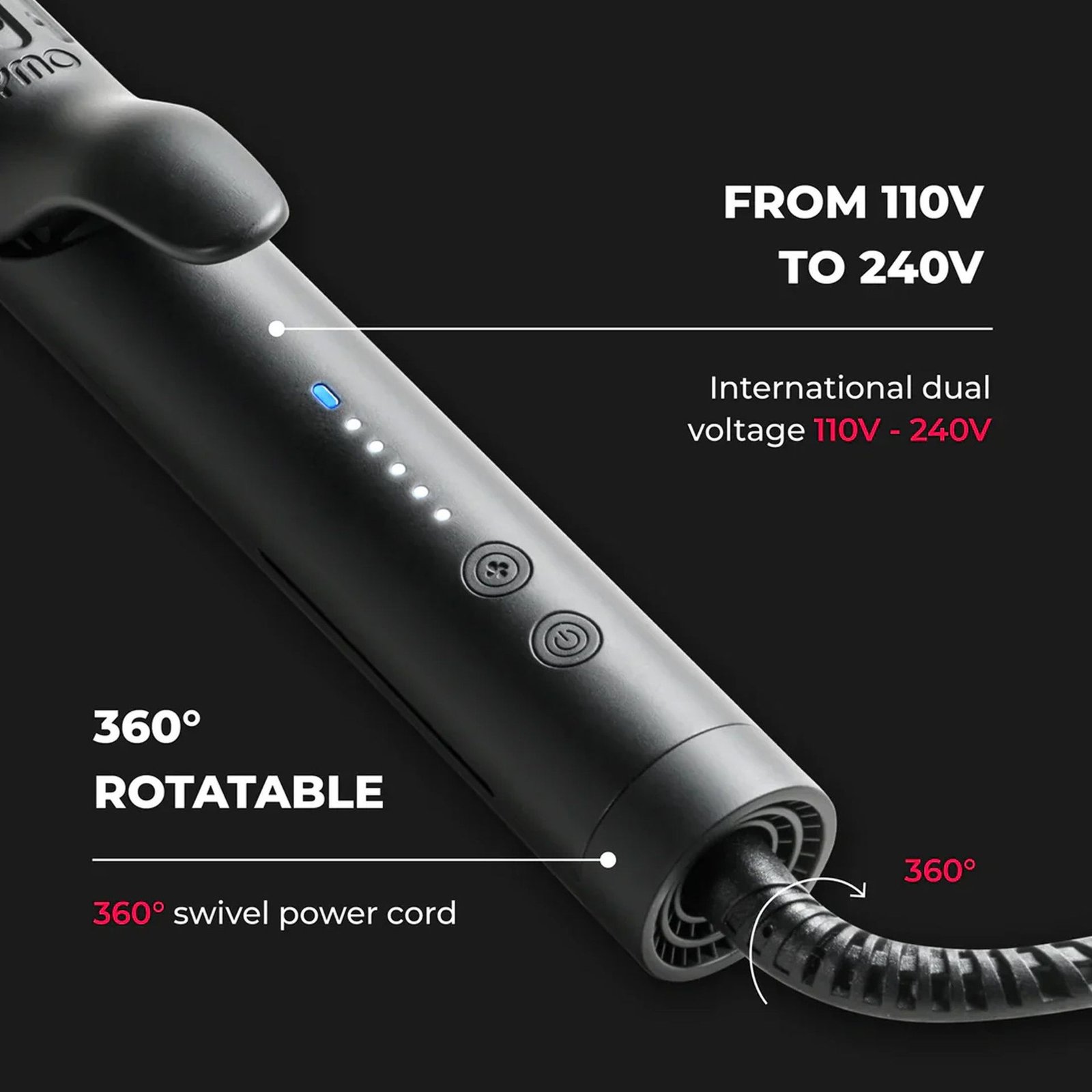 TYMO AIRFLOW 2 IN 1 HAIR CURLER AND STRAIGHTENER HC506 - Image 5