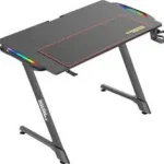 wisted Minds Z Shaped RGB Carbon Fiber Texture Gaming Desk | TM-Z-