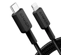 ANKER 322 USB C TO LIGHTNING CABLE 1.8M BLACK A81B6H11